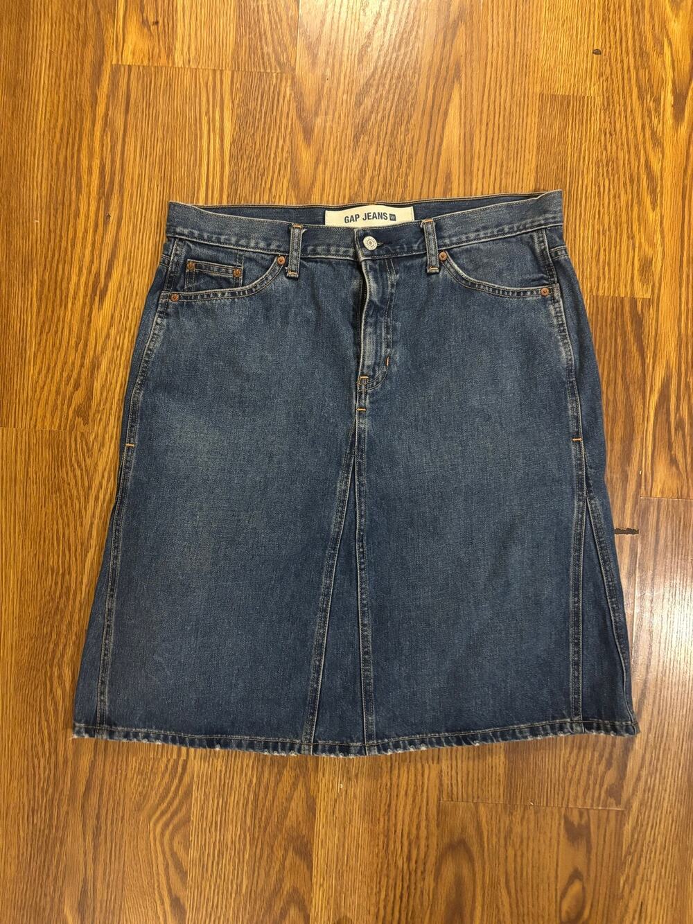 NWOT Gap Denim Fall Preppy Casual Classic Midi Skirt